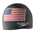 SPEEDO Silicone USA Flag Cap (White or Black)