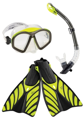 SPEEDO Hydroflight Mask/Snorkel/Fin Set