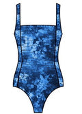 Speedo Printed Shirred Tank 1PC Swimsuit