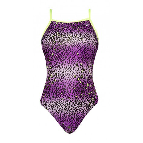 FINALS Women's Funnies Cheetah Wing Back Swimsuit