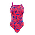 THE FINALS Women's Funnies Foil Happy Hibiscus Flutter Back Swimsuit