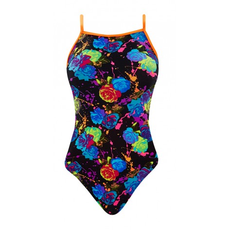 THE FINALS Women's Funnies Rose Bud Flutter Back Swimsuit