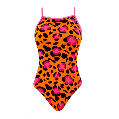 FINALS Women's Leopardess Funnies Flutter Back Swimsuit