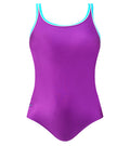 SPEEDO Girls Solid Piped Racerback One Piece 7-16