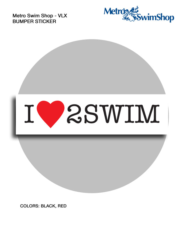 GENERIC I LOVE 2 SWIM Bumper Sticker