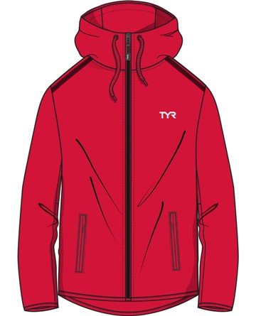 TYR Mtfzh2a Men's Alliance Podium Full Zip Hoodie - Red/White/Blue, L